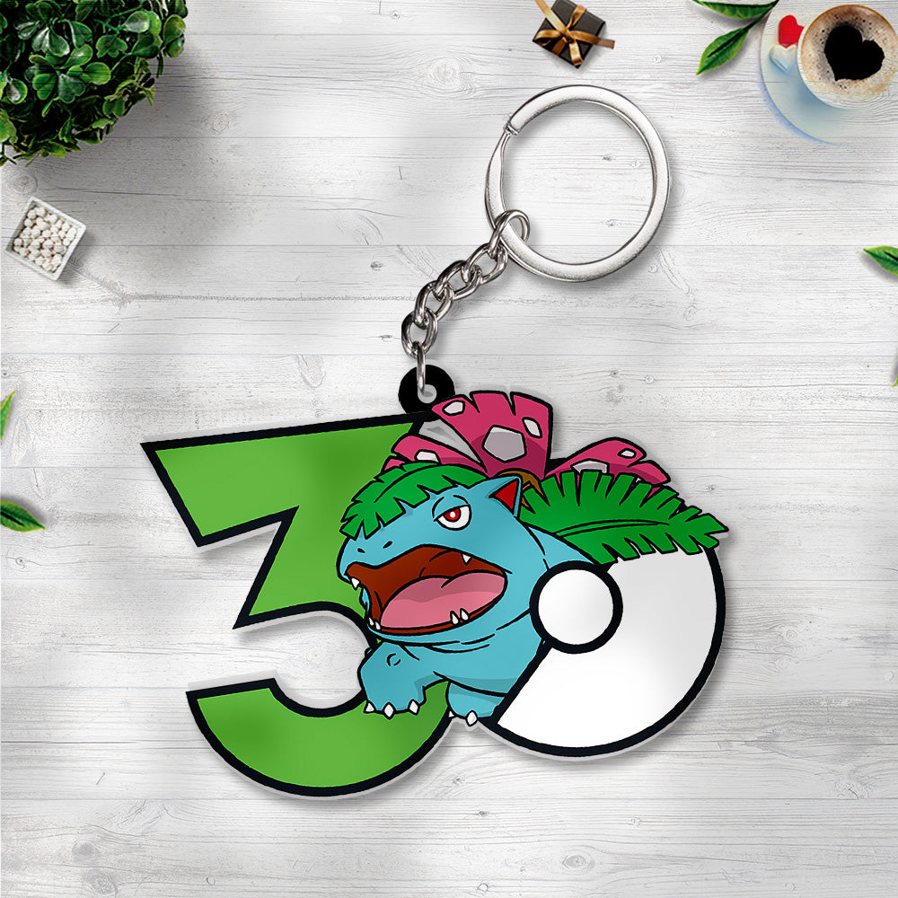 Pokemon x Blastoise 30th Anniversary Custom Shape 2-sided Keychain – GNE5236