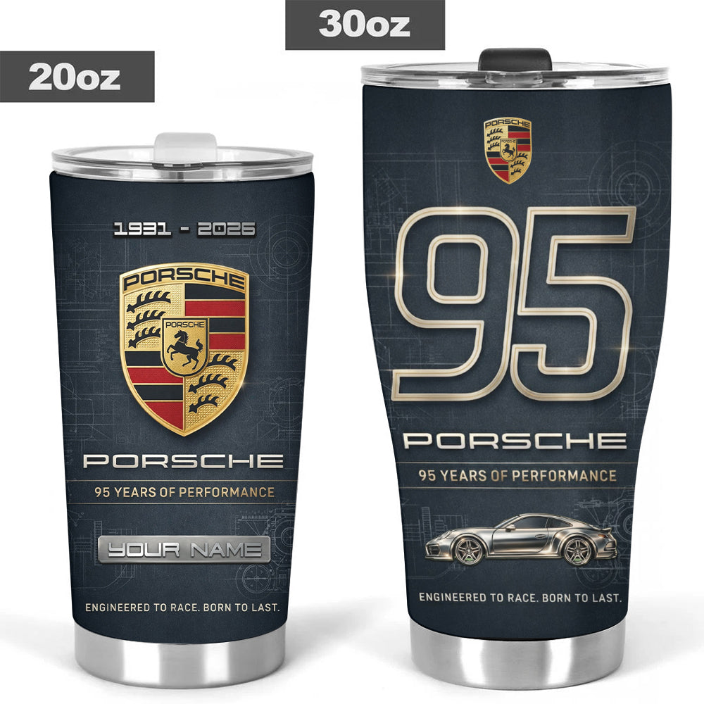 Personalized Porsche 95th Anniversary Tumbler Cup – TMTHU3127