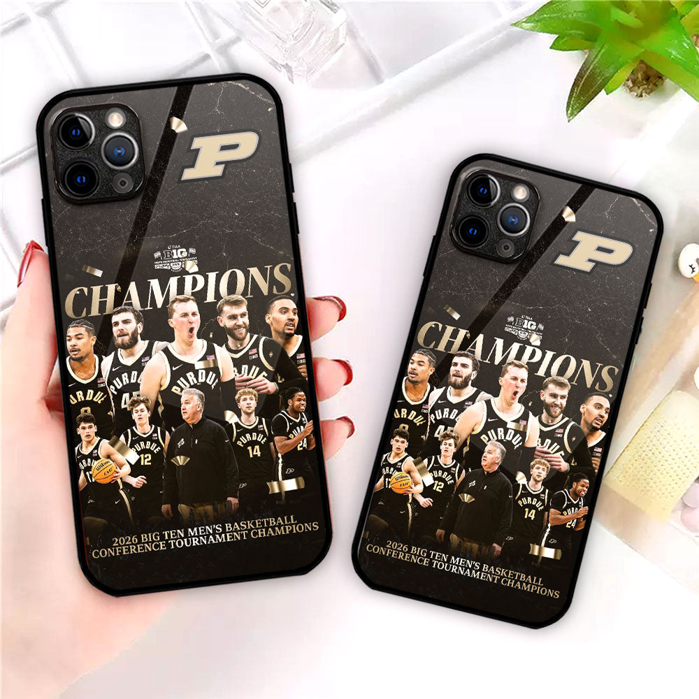Purdue Boilermakers 2026 Big Ten Men's Basketball Conference Tournament Champions Phone Case – TMTHU4433