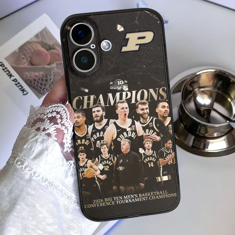 Purdue Boilermakers 2026 Big Ten Men's Basketball Conference Tournament Champions Phone Case – TMTHU4433