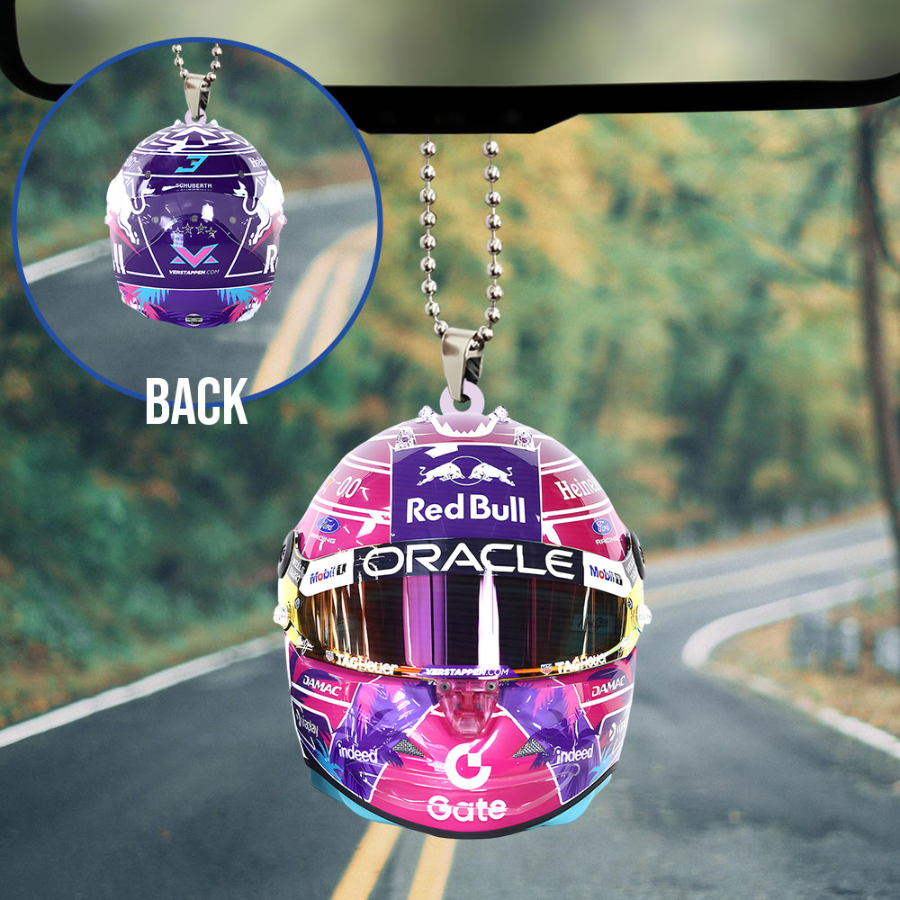 Red Bull Racing x Max Verstappen Custom shape 2-sided Acrylic Car Ornament – TANTN23030