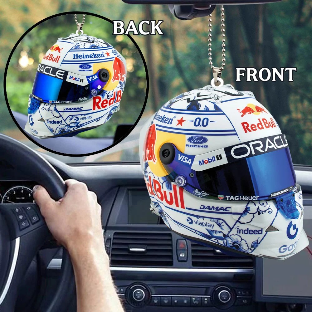 Red Bull Racing x Max Verstappen Custom shape 2-sided Acrylic Car Ornament – TANTN24966