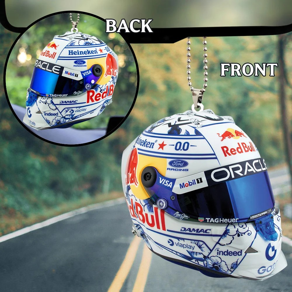 Red Bull Racing x Max Verstappen Custom shape 2-sided Acrylic Car Ornament – TANTN24966