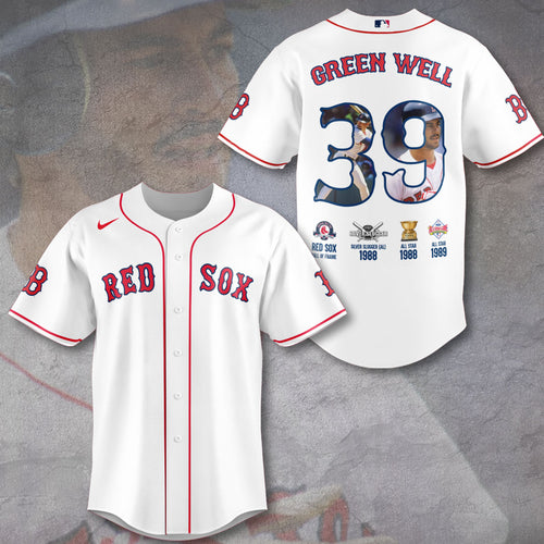 Boston Red Sox x Mike Greenwell Baseball Jersey – TMTHU1378