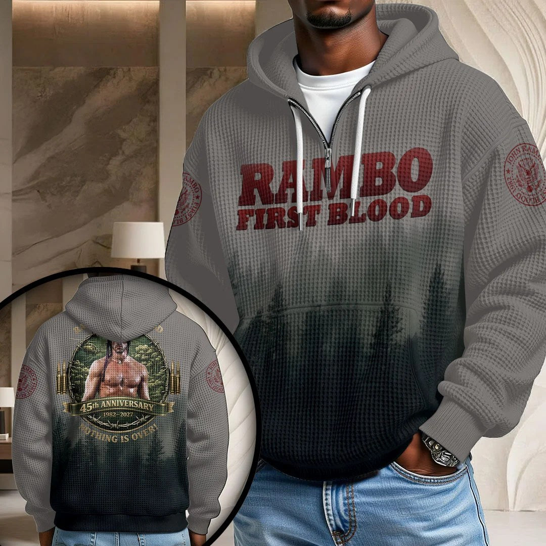 Rambo 45th Anniversary 2027 3D Unisex Waffle Hoodie – TANTN25469