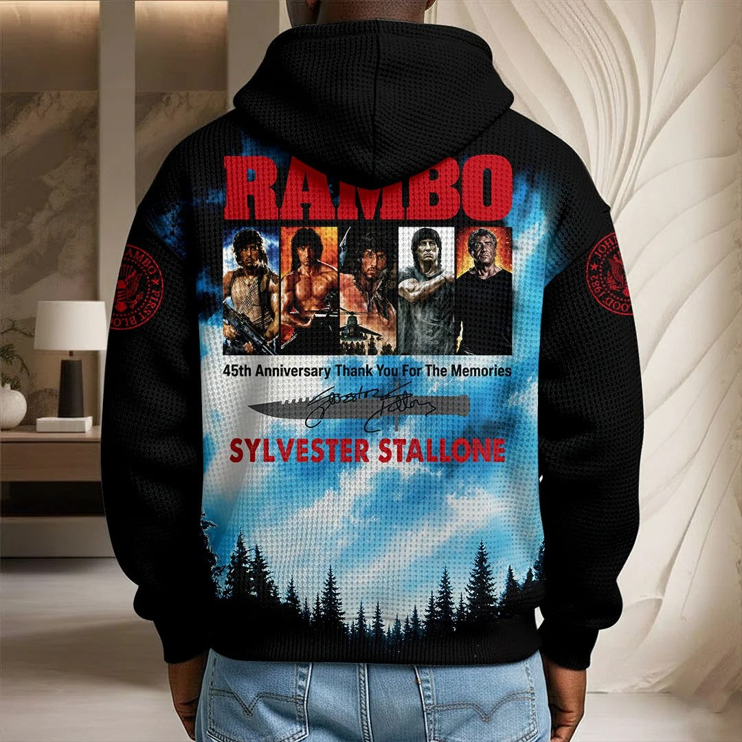 Rambo 45th Anniversary 2027 3D Unisex Waffle Hoodie – TANTN25471