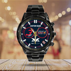 Personalized Red Bull Racing x Max Verstappen Black Stainless Steel Watch – TANTN21372