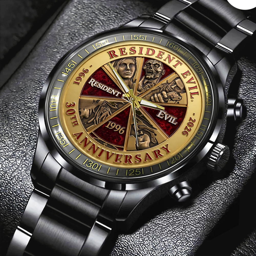 Resident Evil 30th Anniversary Black Stainless Steel Watch – TMTHU4494