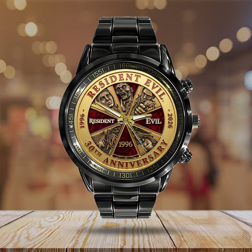 Resident Evil 30th Anniversary Black Stainless Steel Watch – TMTHU4494