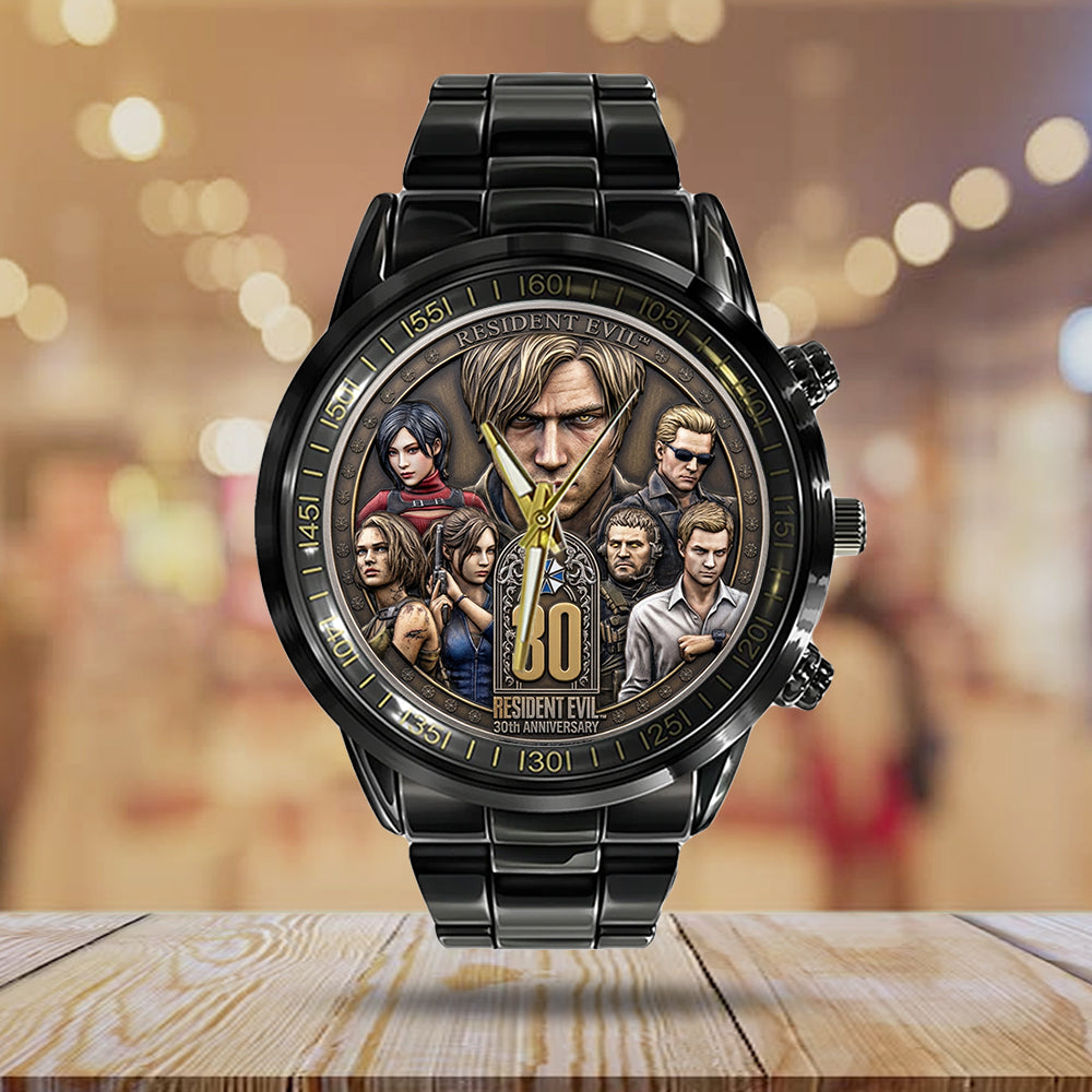 Resident Evil 30th Anniversary Black Stainless Steel Watch – TMTHU5040