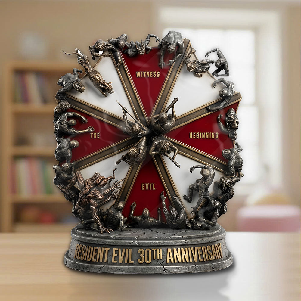 Resident Evil 30th Anniversary Custom Shape Acrylic Plaque – TMTHU3949