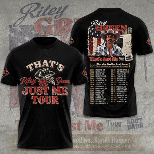 Riley Green: That's Just Me Tour 2027 3D Apparel – GNE8927