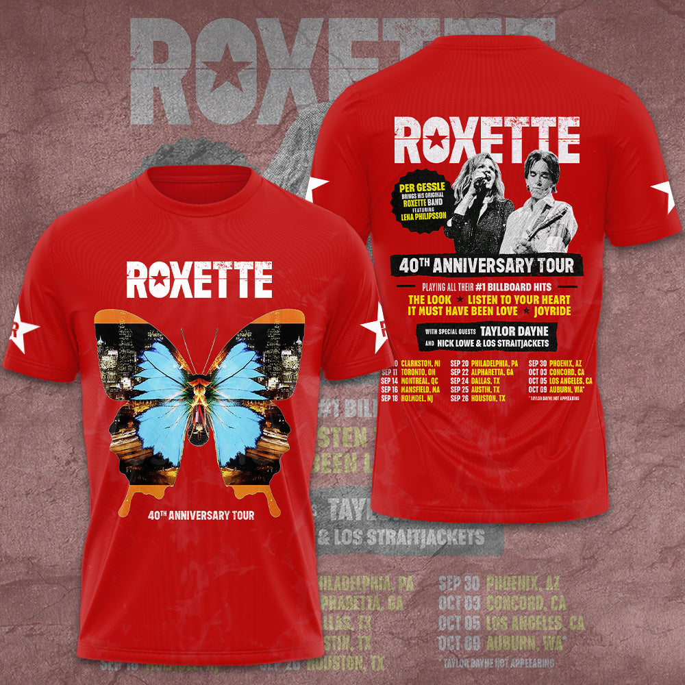 Roxette 40th Anniversary Tour 2026 3D Apparel – GNE7582
