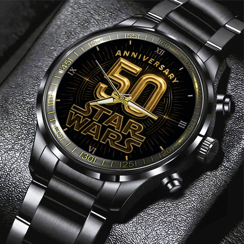 Star Wars 50th Anniversary Black Stainless Steel Watch – TMTHU1232