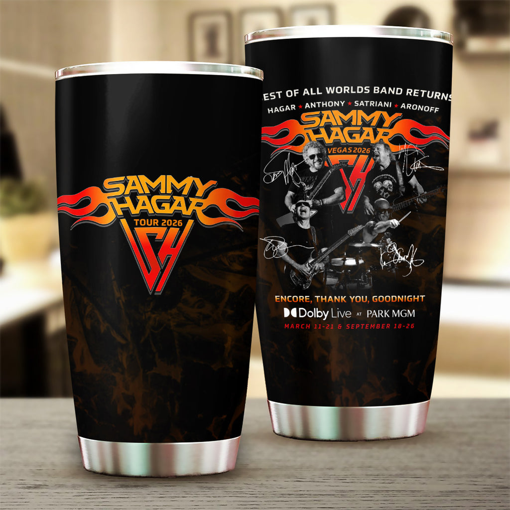 Sammy Hagar: The Best of All Worlds Band 2026 Tour Tumbler Cup – GNE7759