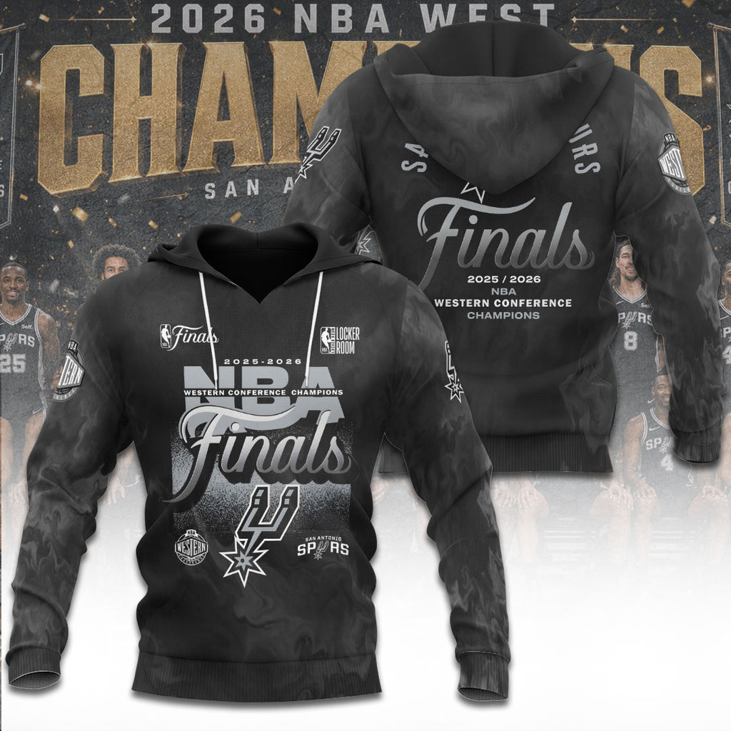 San Antonio Spurs NBA Western Conference Champions 2026 3D Apparel – TANTN23355