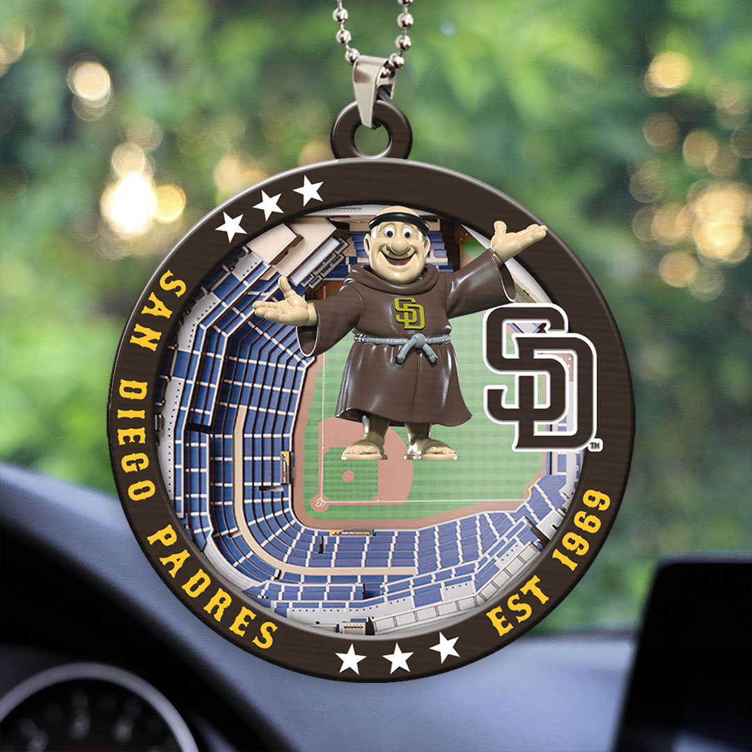 San Diego Padres Custom shape 2-sided Acrylic Car Ornament – HOATT13054