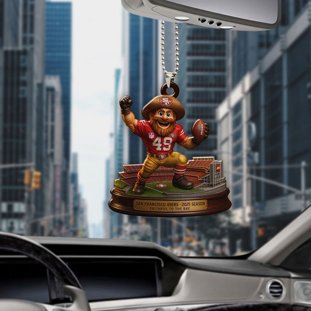 San Francisco 49ers 2025 Season Custom shape 2-sided Acrylic Car Ornament – HOATT13684