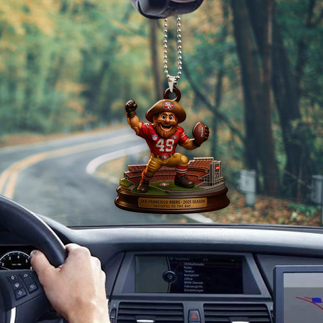 San Francisco 49ers 2025 Season Custom shape 2-sided Acrylic Car Ornament – HOATT13684