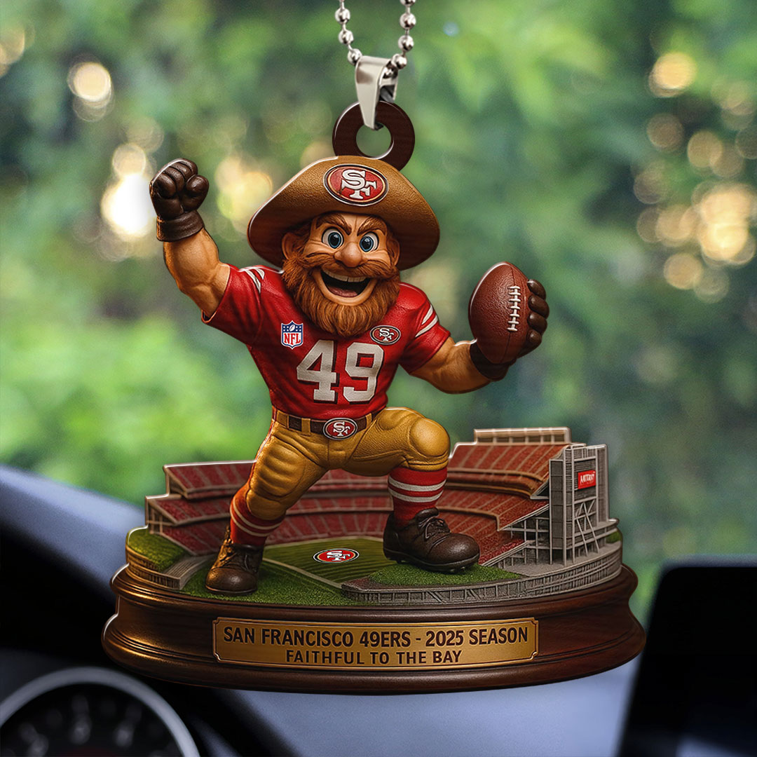 San Francisco 49ers 2025 Season Custom shape 2-sided Acrylic Car Ornament – HOATT13684