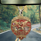 San Francisco 49ers 80th Anniverasry Custom shape 1-sided Acrylic Car Ornament – TMTHU3290