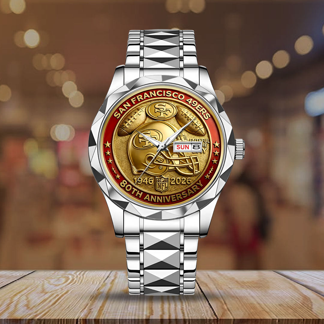 San Francisco 49ers 80th Anniversary Alloy Luxury Quartz Watch – HOATT16011