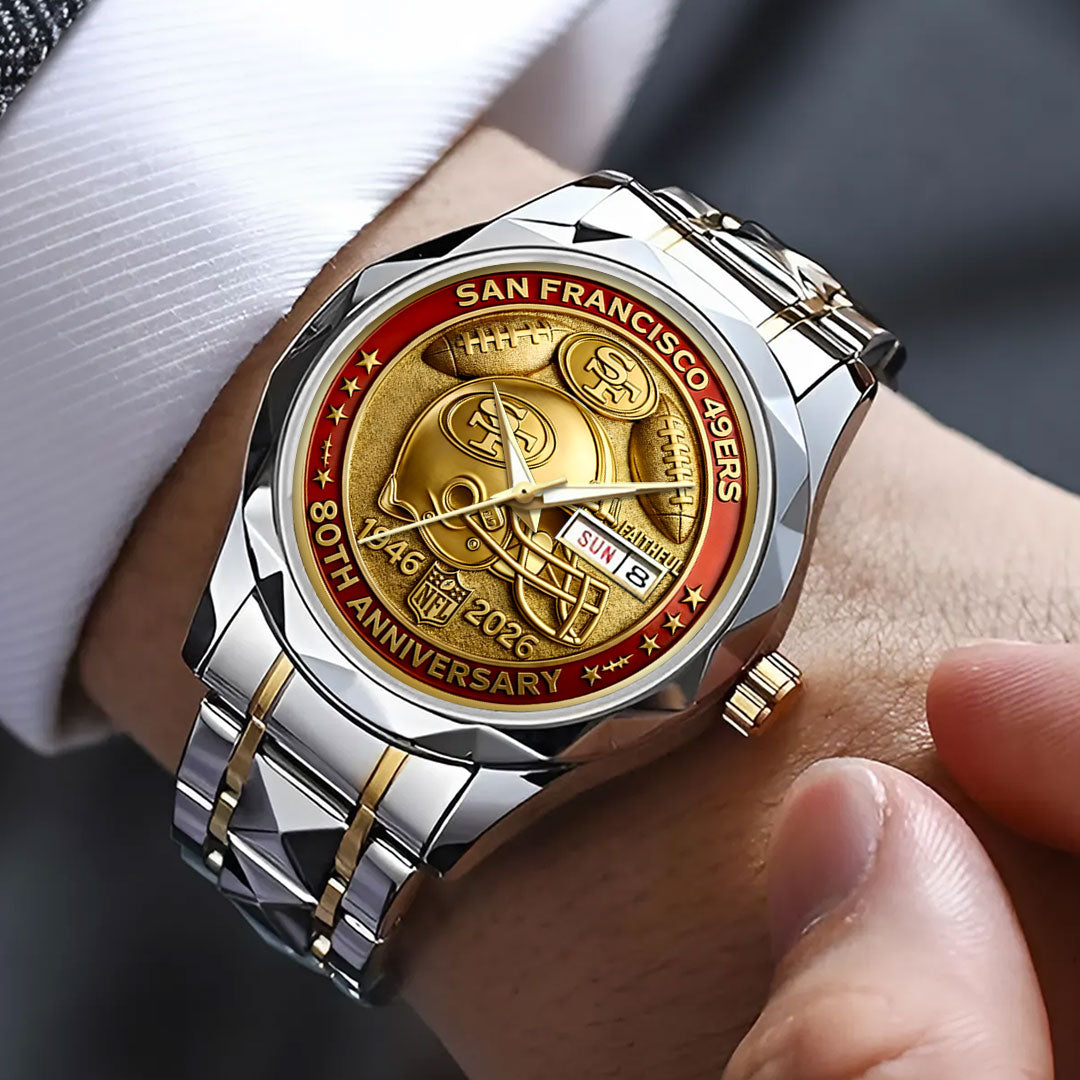 San Francisco 49ers 80th Anniversary Alloy Luxury Quartz Watch – HOATT16011