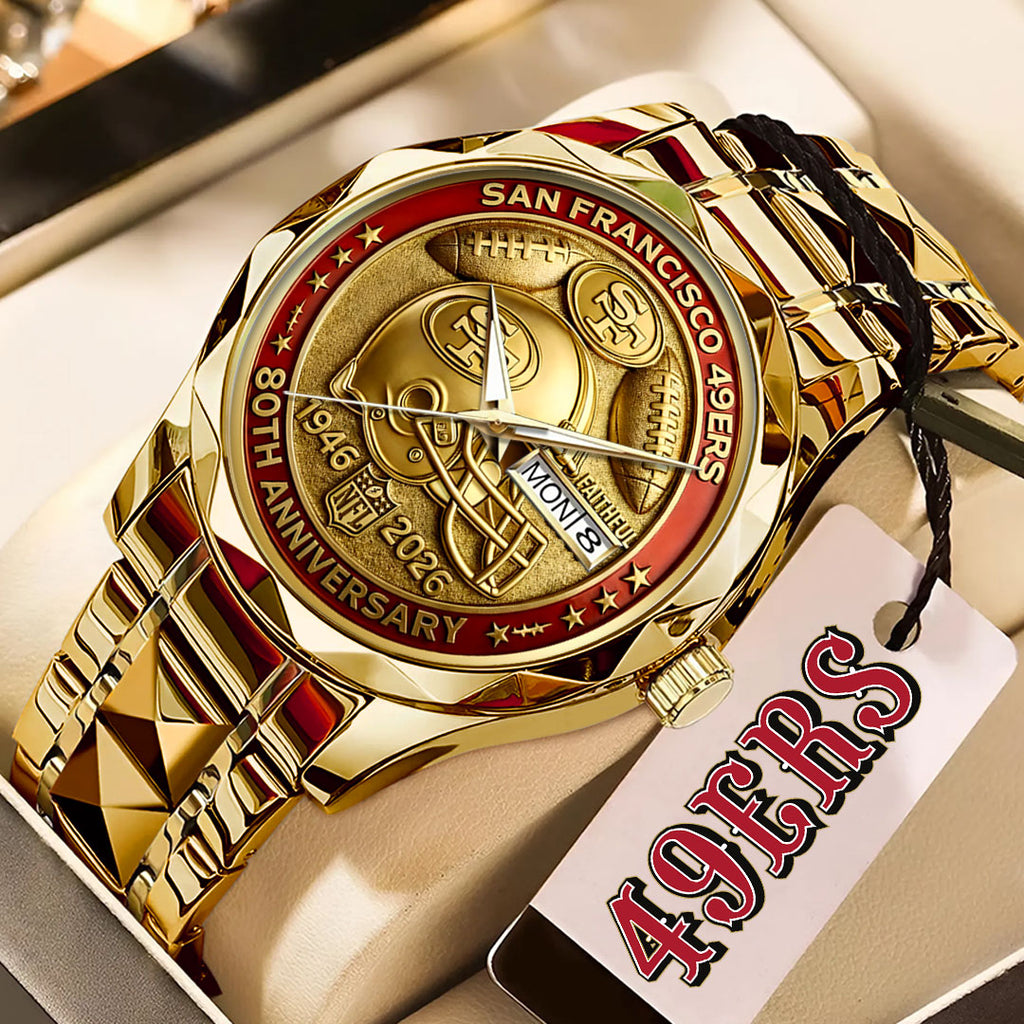 San Francisco 49ers 80th Anniversary Alloy Luxury Quartz Watch – HOATT16011