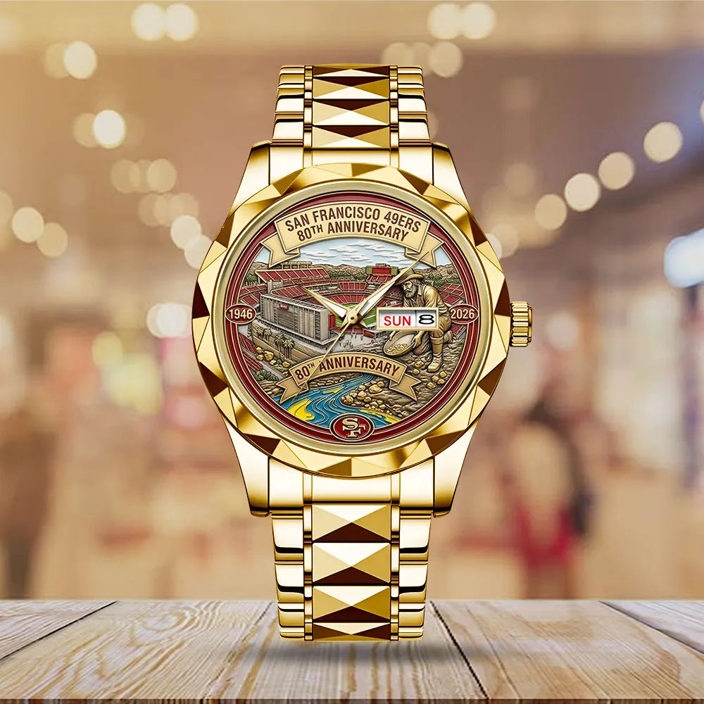 San Francisco 49ers 80th Anniversary Alloy Luxury Quartz Watch – MAITM14692