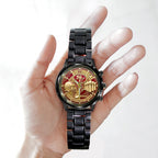San Francisco 49ers 80th Anniversary Black Stainless Steel Watch – MAITM14539