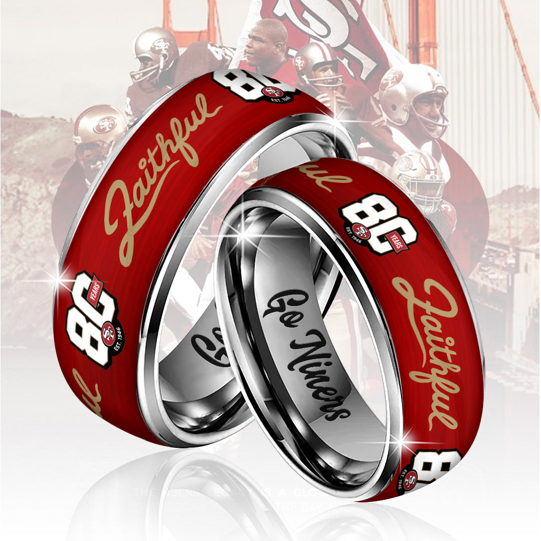 San Francisco 49ers 80th Anniversary Custom Alloy Ring – TANTN22254