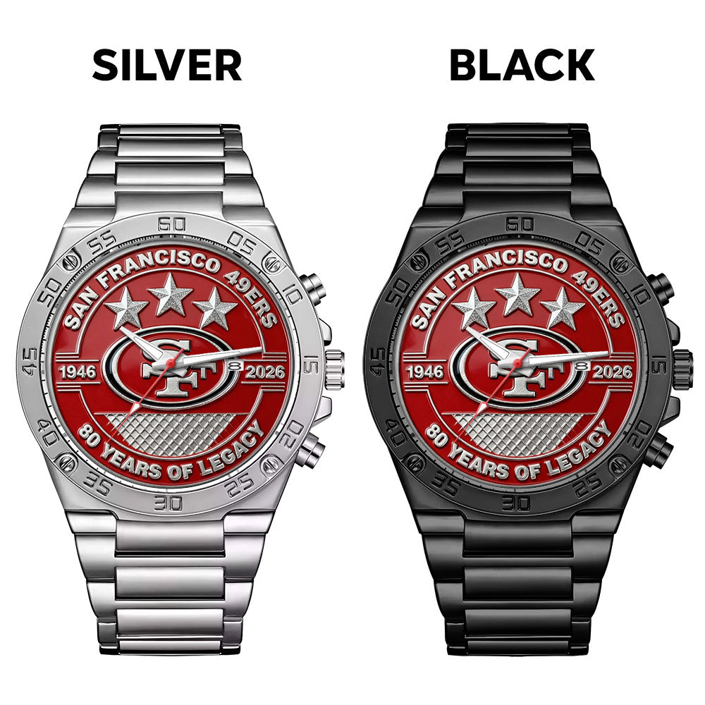 San Francisco 49ers 80th Anniversary Gentleman Stainless Steel Watch – MAITM14855
