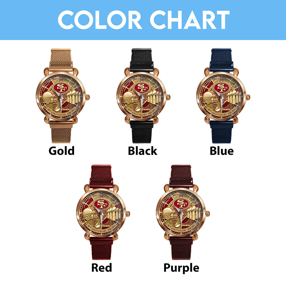 San Francisco 49ers 80th Anniversary Mesh Strap Quartz Watch – MAITM14540