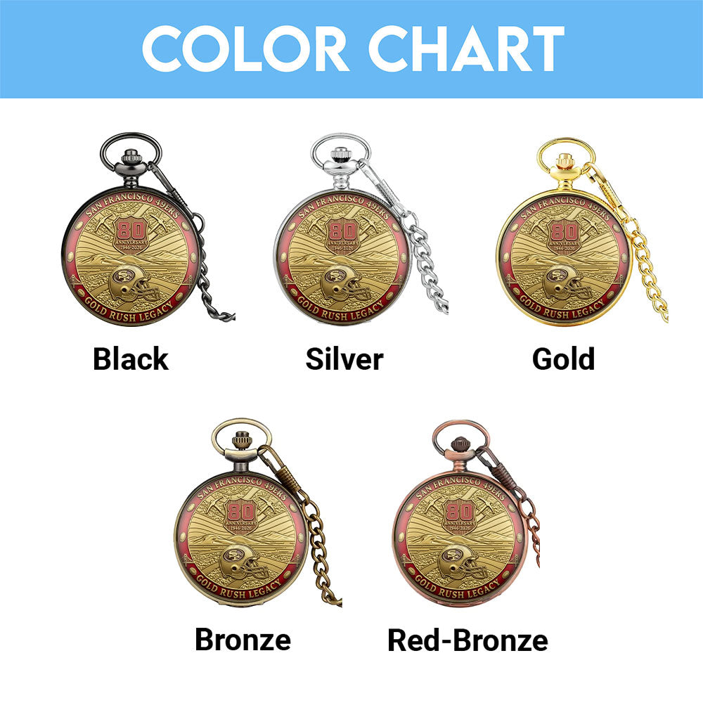 San Francisco 49ers 80th Anniversary Pocket Watch – MAITM14730