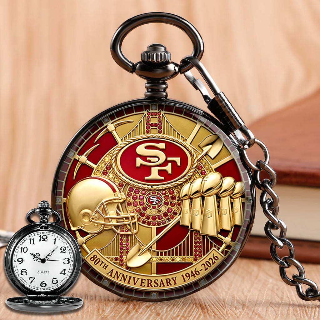 San Francisco 49ers 80th Anniversary Pocket Watch – MAITM14541