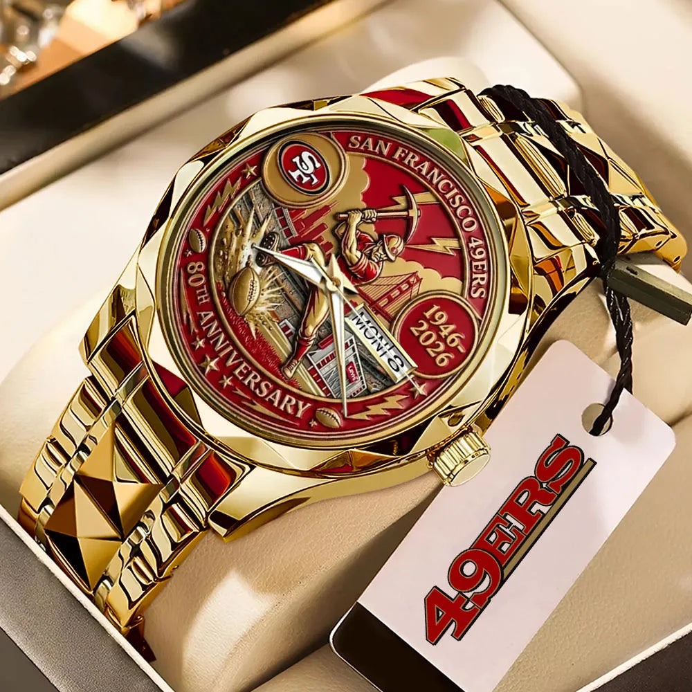 San Francisco 49ers 80th Annviersary Alloy Luxury Quartz Watch – MAITM14362