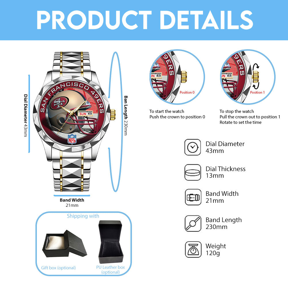 San Francisco 49ers Alloy Luxury Quartz Watch – TANTN16340