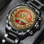 San Francisco 49ers Black Stainless Steel Watch – TANTN21478
