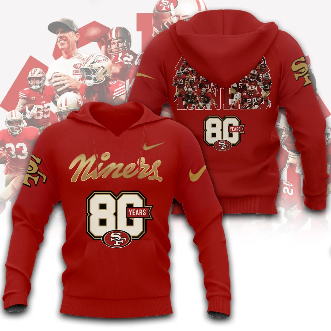 San Francisco 49ers 80th Anniversary 3D Apparel – TANTN25584