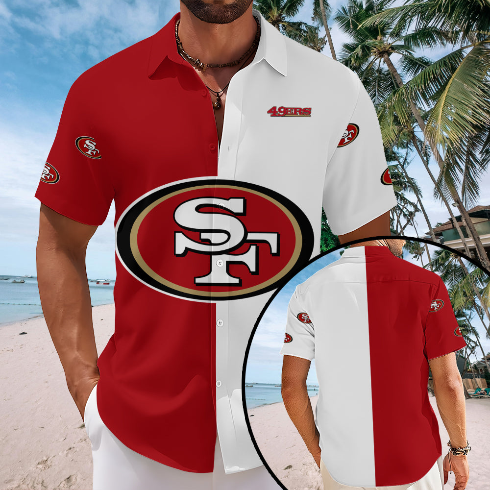 San Francisco 49ers Short Sleeve Button-Down Shirt – MAITM13571