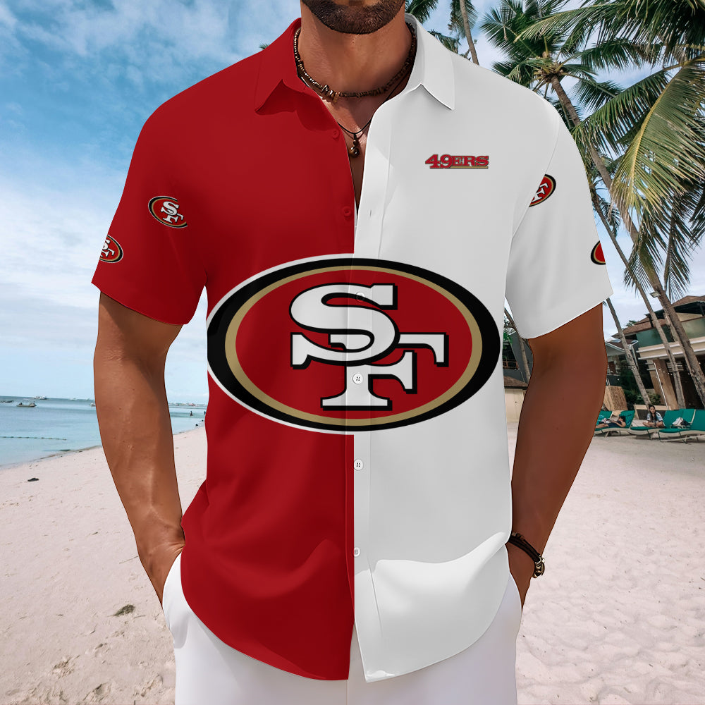 San Francisco 49ers Short Sleeve Button-Down Shirt – MAITM13571