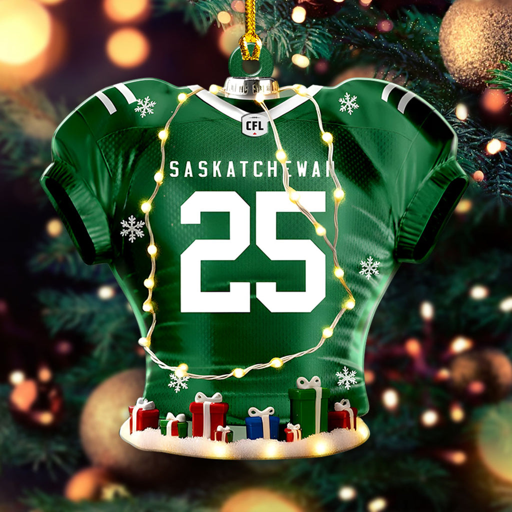 Saskatchewan Roughriders 2025 Grey Cup Champions Custom Shape 2-sided Acrylic Ornament – HOATT14850