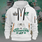 Personalized Saskatchewan Roughriders 2025 Grey Cup Champions 2D Quarter Zip Hoodie – TANTN19008