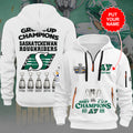 Personalized Saskatchewan Roughriders 2025 Grey Cup Champions 2D Quarter Zip Hoodie – TANTN19008