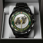 Saskatchewan Roughriders 2025 Grey Cup Champions Black Stainless Steel Watch – TANTN18923