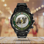 Saskatchewan Roughriders 2025 Grey Cup Champions Black Stainless Steel Watch – TANTN18923