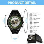 Saskatchewan Roughriders 2025 Grey Cup Champions Black Stainless Steel Watch – TANTN18923