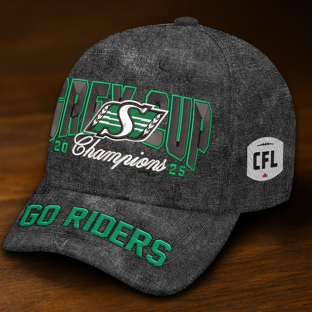 Saskatchewan Roughriders 2025 Grey Cup Champions Classic Cap – HOATT14761