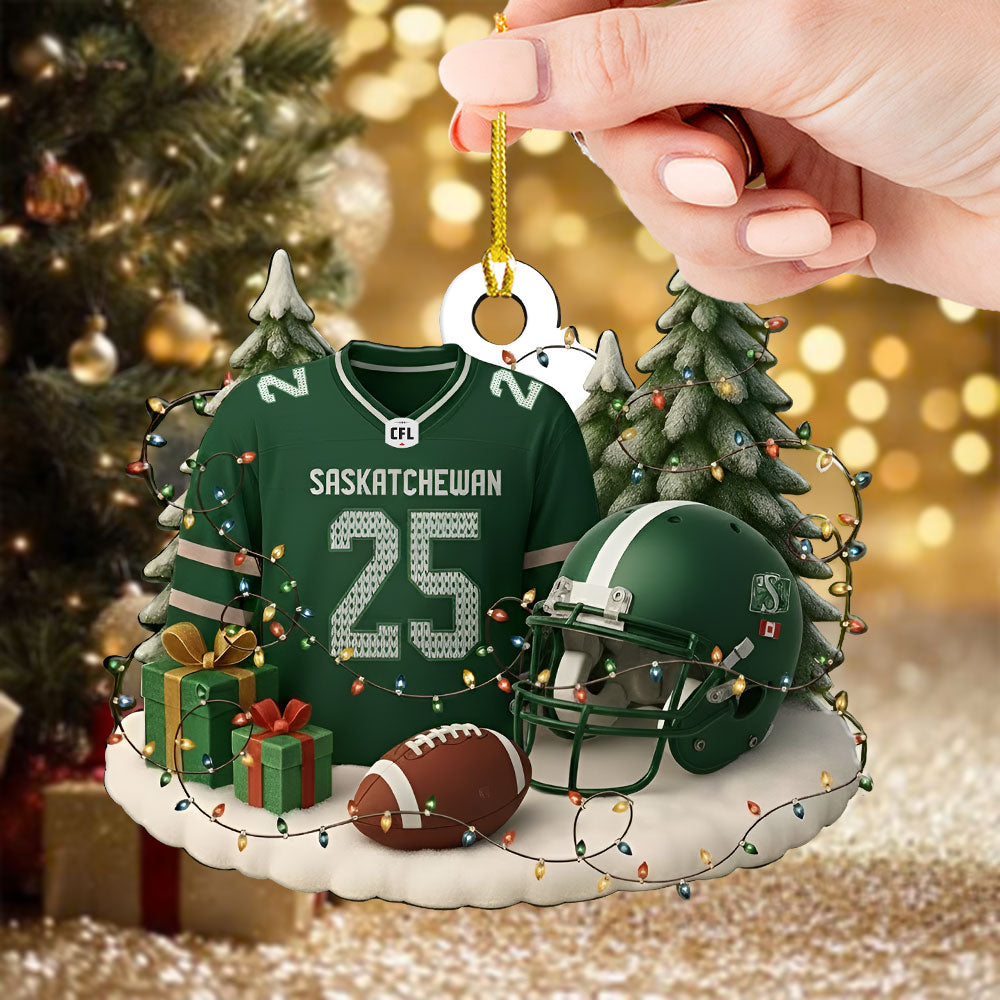 Saskatchewan Roughriders Custom Shape 2-sided Acrylic Ornament – TMTHU2396
