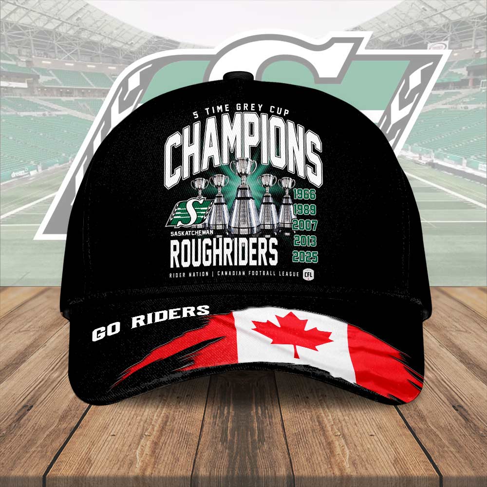 Saskatchewan Roughriders 2025 Grey Cup Champions Classic Cap – HOATT14822